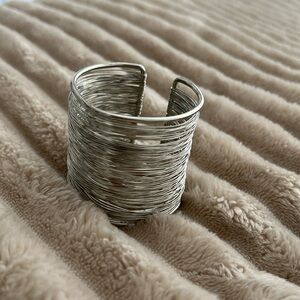 Silver adjustable cuff bracelet